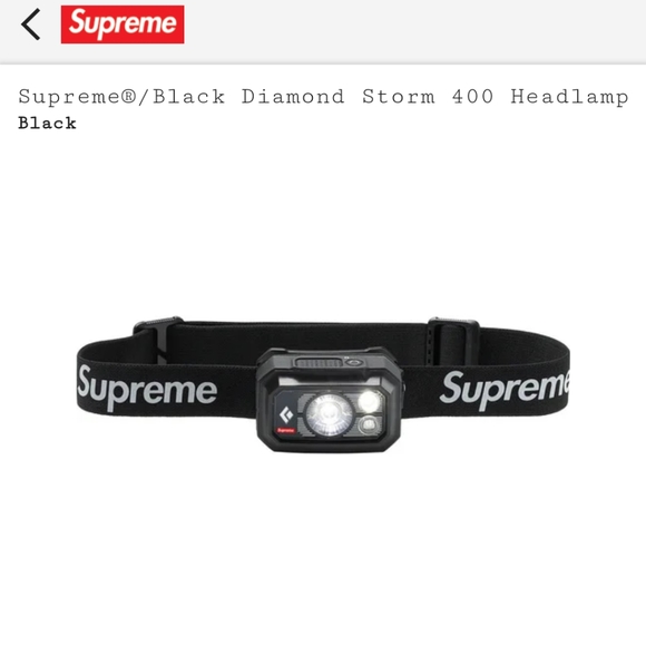Supreme/Black Diamond Storm 400 headlamp - Picture 1 of 6